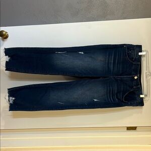 Women's Distressed Blue Jeans